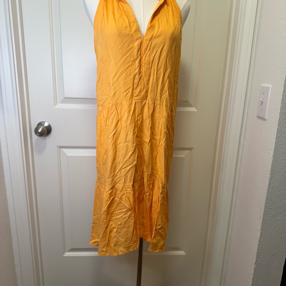 Raviya Orange Midi Dress